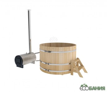Фурако BentWood из кедра D=2.1 h=1.2 ПРЕМИУМ с наружной печкой
