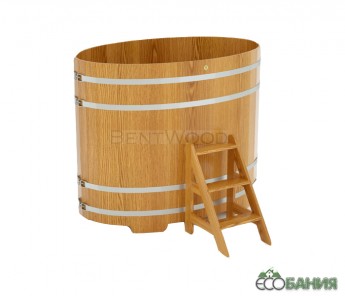 Купель BentWood овальная из дуба 1,08х1,75 h=1,40