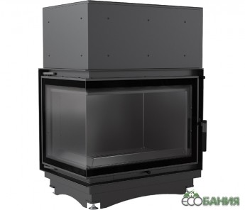 Топка каминная Kratki ZUZIA/PW/BL/15/BS/W/DECO с водяным контуром г-образное стекло слева змеевик