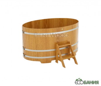 Купель BentWood овальная из дуба 1,15х1,83 h=1,10