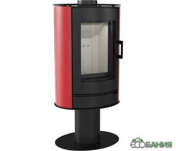 Печь-камин Kratki KOZA/AB/S/N/KAFEL/CZERWONY (СТАЛЬ, КАФЕЛЬ КРАСНЫЙ)