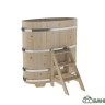 Купель BentWood овальная из кедра 0,80Х1,42 h=1,4