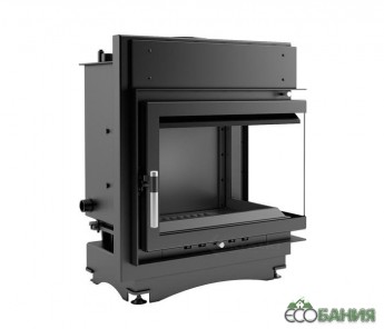 Топка каминная Kratki MAJA/PW/BP/12/BS/W с водяным контуром Г-образное стекло справа змеевик