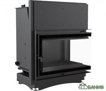 Топка каминная Kratki OLIWIA/PW/BP/17/BS/W/DECO с водяным контуром г-образное стекло справа змеевик