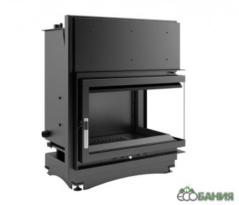 Топка каминная Kratki OLIWIA/PW/BP/22/W с водяным контуром г-образное стекло справа змеевик