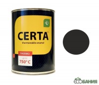 Краска термостойкая (банка 0,8 кг) Черная CERTA