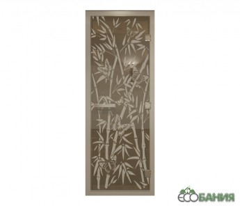 Дверь для хамама Doorwood Бамбук и бабочки