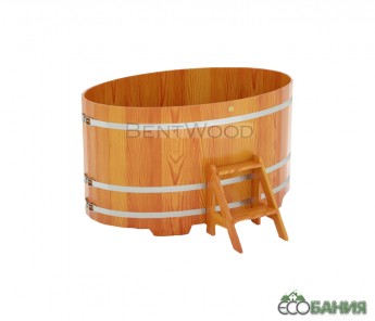 Купель BentWood овальная из лиственницы 1,15х1,83 h=1,10