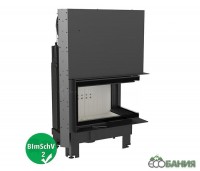 Топка каминная Kratki MBM/P/BS/G Г-образное стекло справа гильотина