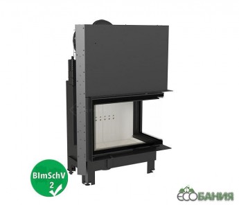 Топка каминная Kratki MBA/P/BS/G Г-образное стекло справа гильотина