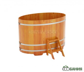 Купель BentWood овальная из лиственницы 1,15х1,83 h=1,20