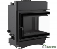 Топка каминная Kratki MAJA/PW/BP/12/BS/W/DECO с водяным контуром Г-образное стекло справа змеевик