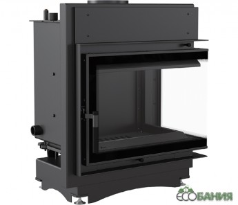 Топка каминная Kratki MAJA/PW/BP/12/BS/W/DECO с водяным контуром Г-образное стекло справа змеевик