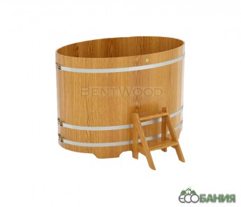 Купель BentWood овальная из дуба 1,08х1,75 h=1,20
