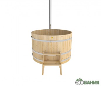 Фурако BentWood из кедра D=2.1 h=1 с наружной печкой