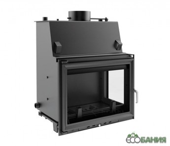 Топка каминная Kratki ZUZIA/PW/BP/19/W/Z с водяным контуром  стекло справа змеевик