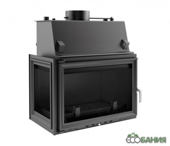 Топка каминная Kratki OLIWIA/PW/BL/22/W/Z с водяным контуром стекло слева змеевик
