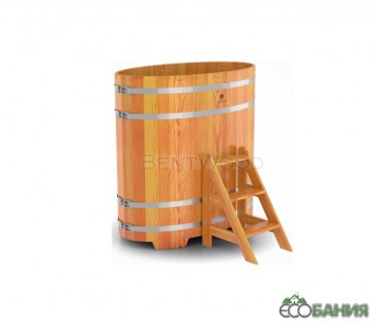 Купель BentWood овальная из лиственницы 0,69х1,31 h=1,40