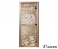 Дверь для сауны Doorwood Лебединое озеро