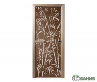 Дверь для сауны Doorwood Бамбук и бабочки